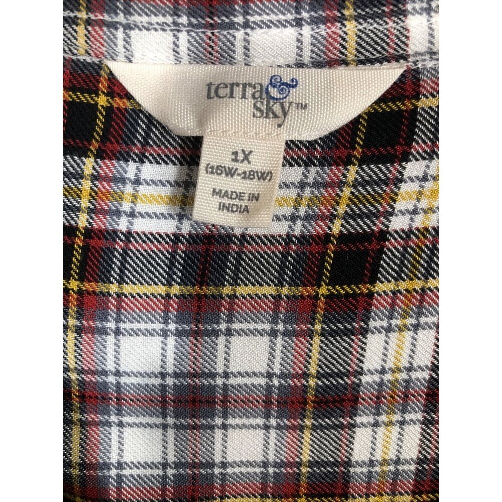 Terra Sky Button Down Shirt Woman’s Adult Size 1X - Picture 4 of 10
